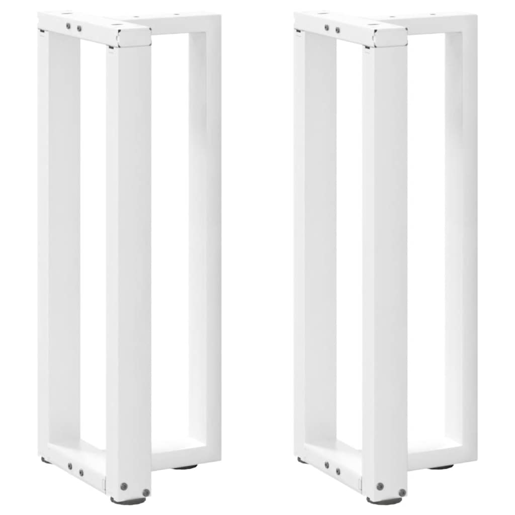 Konsolentischbeine T-Form 2 Stk. Weiß 38x25x(72-73) cm Stahl