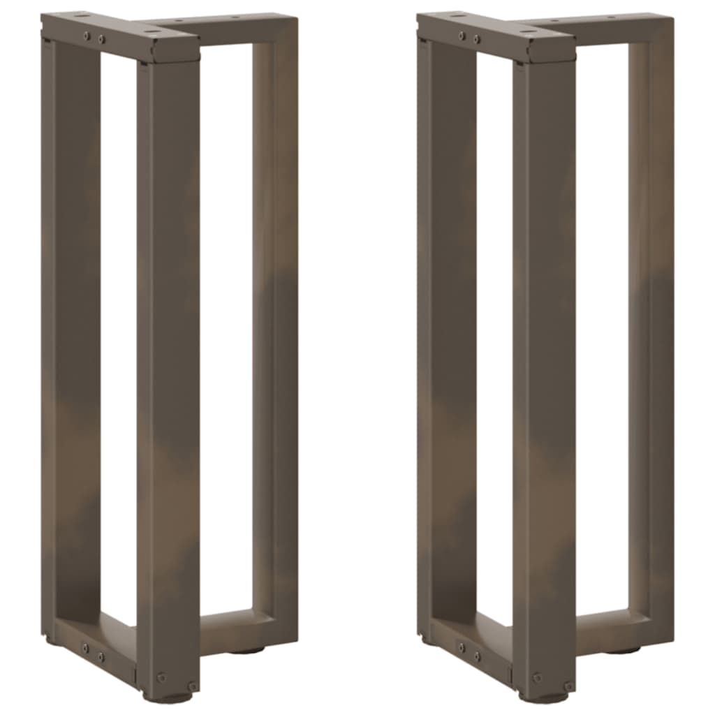 Konsolentischbeine T-Form 2 Stk. Naturstahl 38x25x(72-73) cm