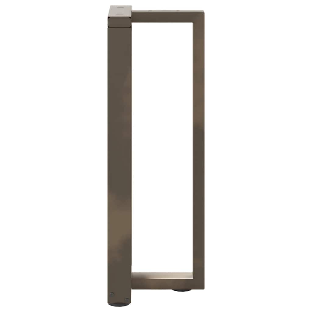 Konsolentischbeine T-Form 2 Stk. Naturstahl 38x25x(72-73) cm
