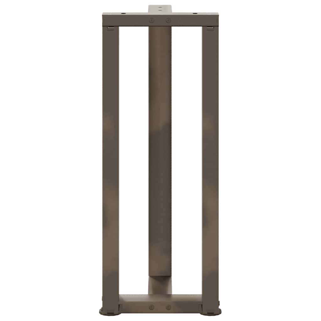 Konsolentischbeine T-Form 2 Stk. Naturstahl 38x25x(72-73) cm