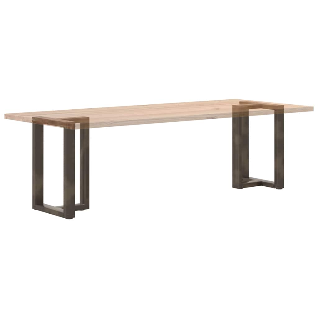 Esstischbeine T-Form 2 Stk. Naturstahl 60x35x(72-73) cm Stahl