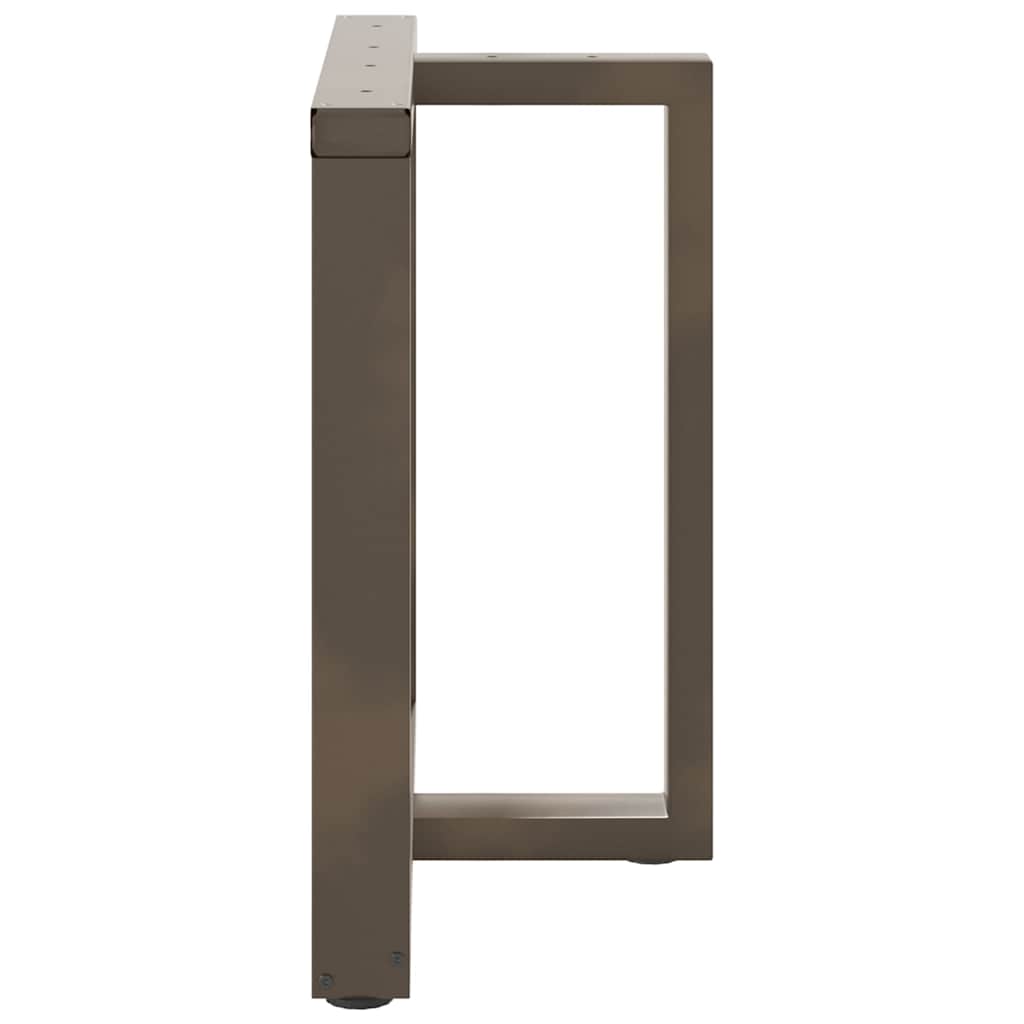 Esstischbeine T-Form 2 Stk. Naturstahl 70x35x(72-73) cm Stahl