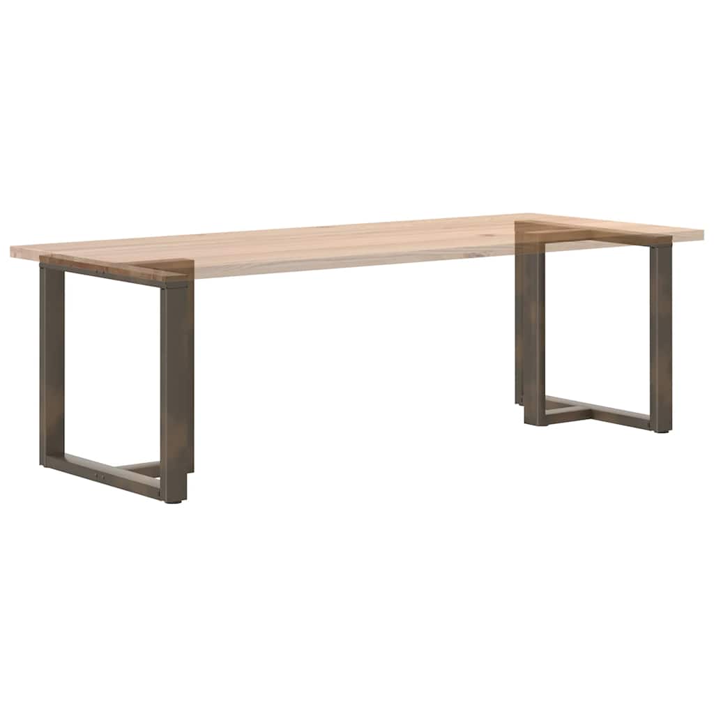 Esstischbeine T-Form 2 Stk. Naturstahl 70x35x(72-73) cm Stahl