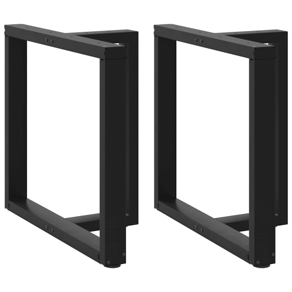 Esstischbeine T-Form 2 Stk. Schwarz 80x35x(72-73) cm Stahl