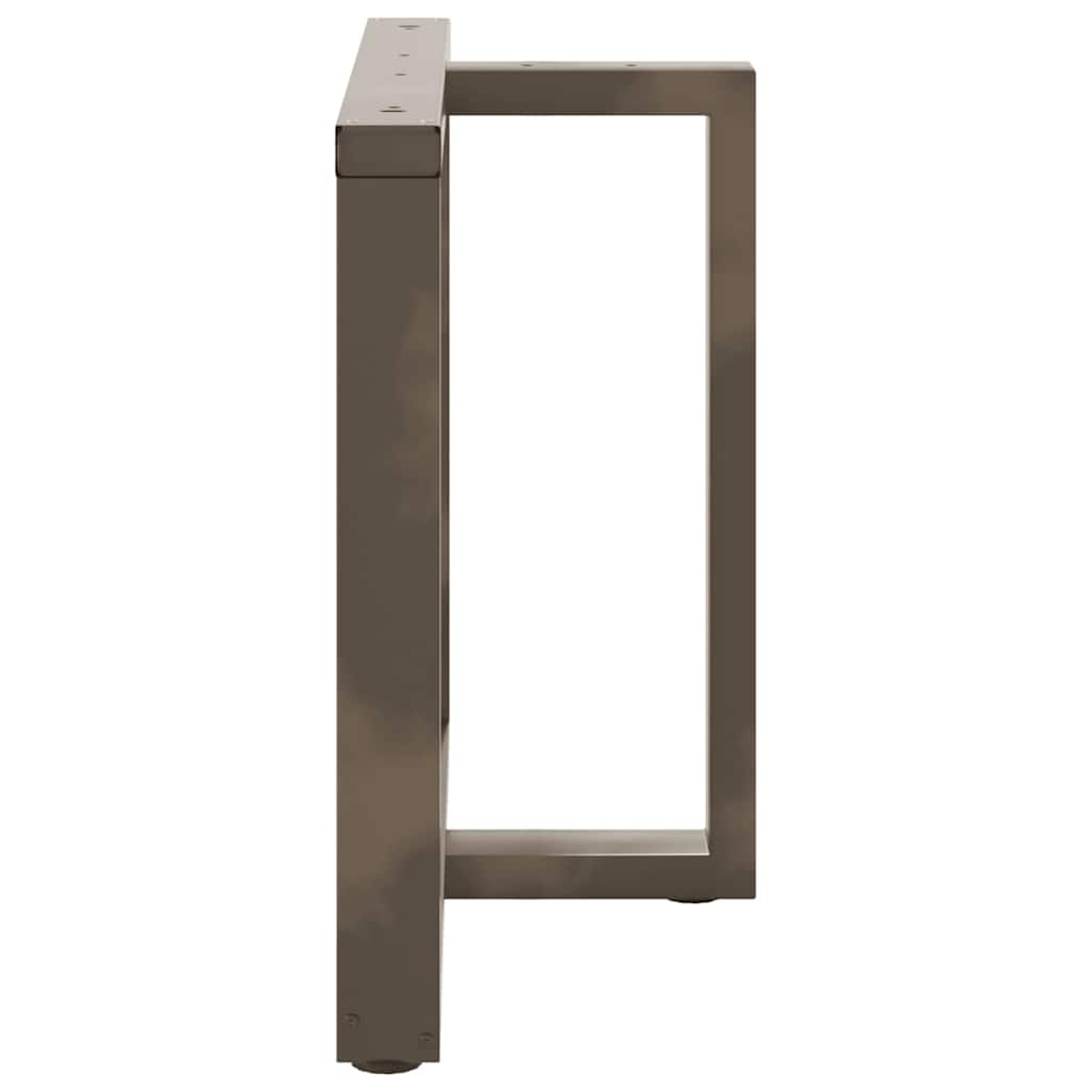 Esstischbeine T-Form 2 Stk. Naturstahl 90x35x(72-73) cm Stahl