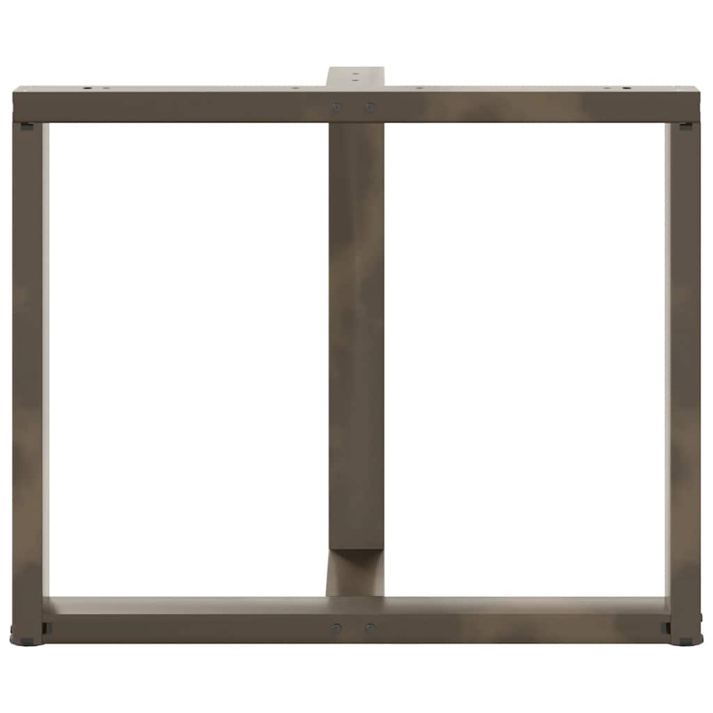 Esstischbeine T-Form 2 Stk. Naturstahl 90x35x(72-73) cm Stahl