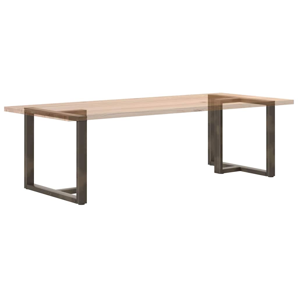 Esstischbeine T-Form 2 Stk. Naturstahl 90x35x(72-73) cm Stahl