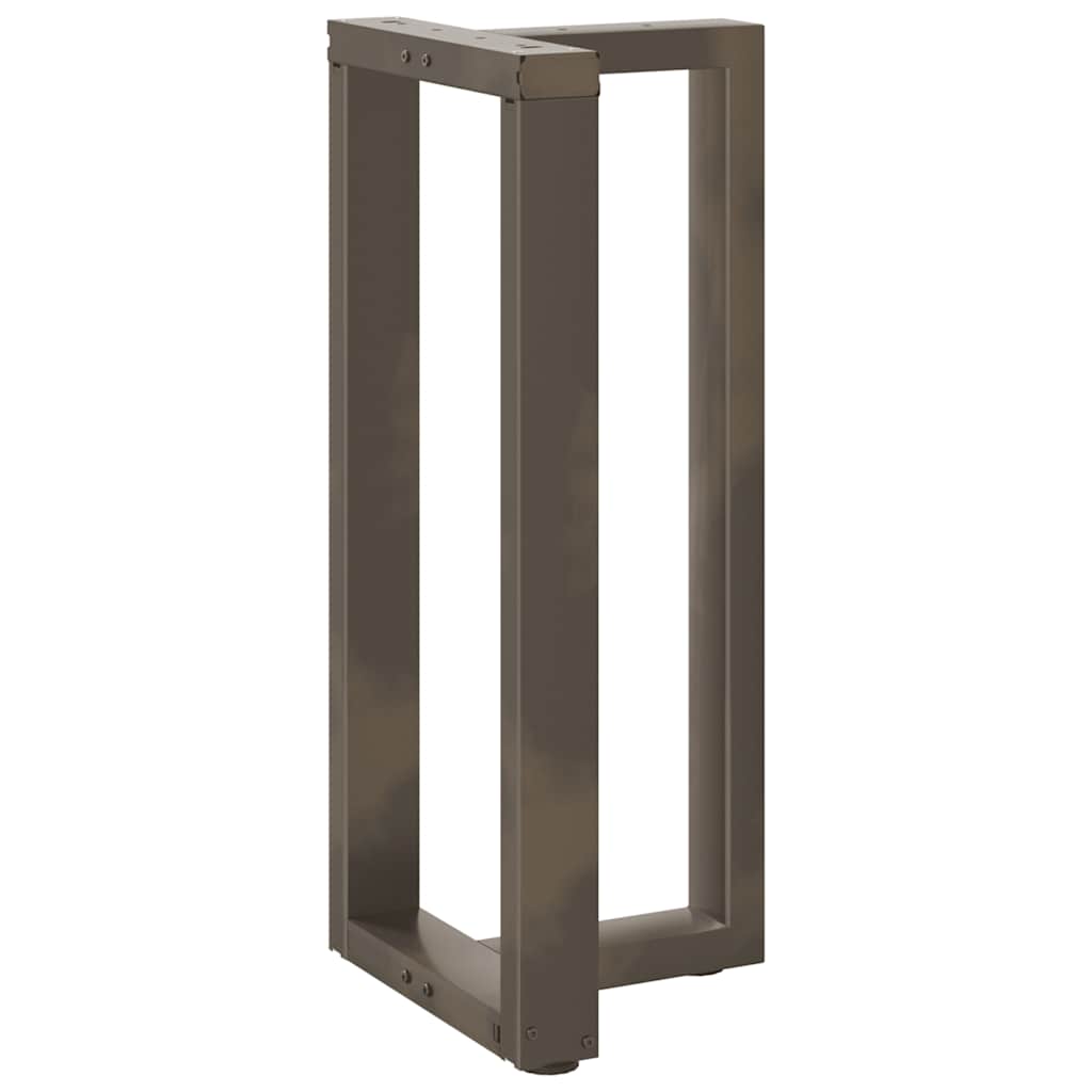Bartischbeine T-Form 2 Stk. Naturstahl 40x35x(90-91) cm Stahl