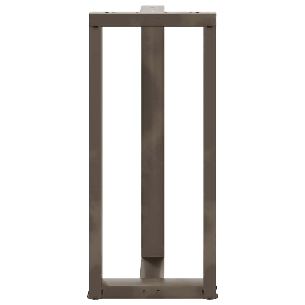Bartischbeine T-Form 2 Stk. Naturstahl 40x35x(90-91) cm Stahl
