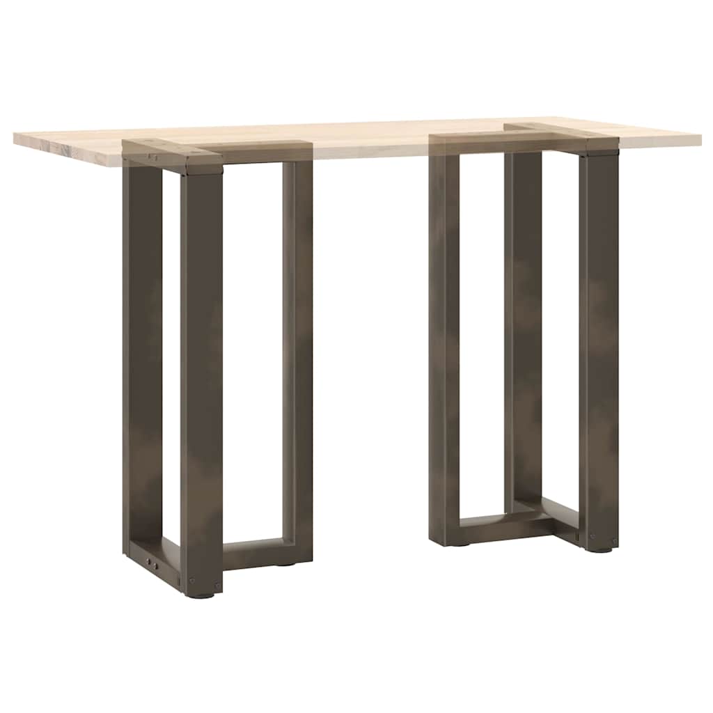 Bartischbeine T-Form 2 Stk. Naturstahl 40x35x(90-91) cm Stahl
