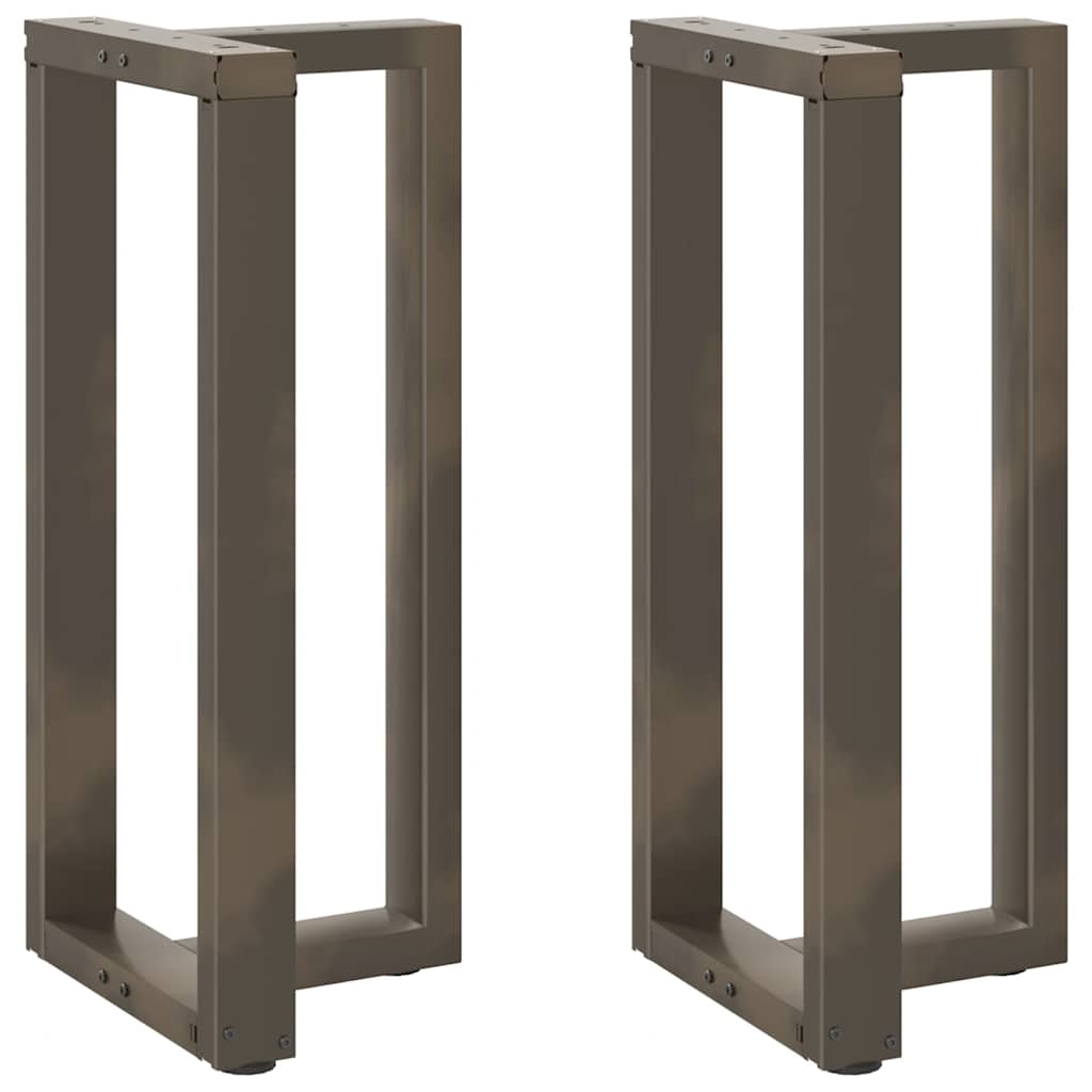 Bartischbeine T-Form 2 Stk. Naturstahl 50x35x(90-91) cm Stahl