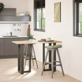 Bartischbeine T-Form 2 Stk. Naturstahl 50x35x(90-91) cm Stahl