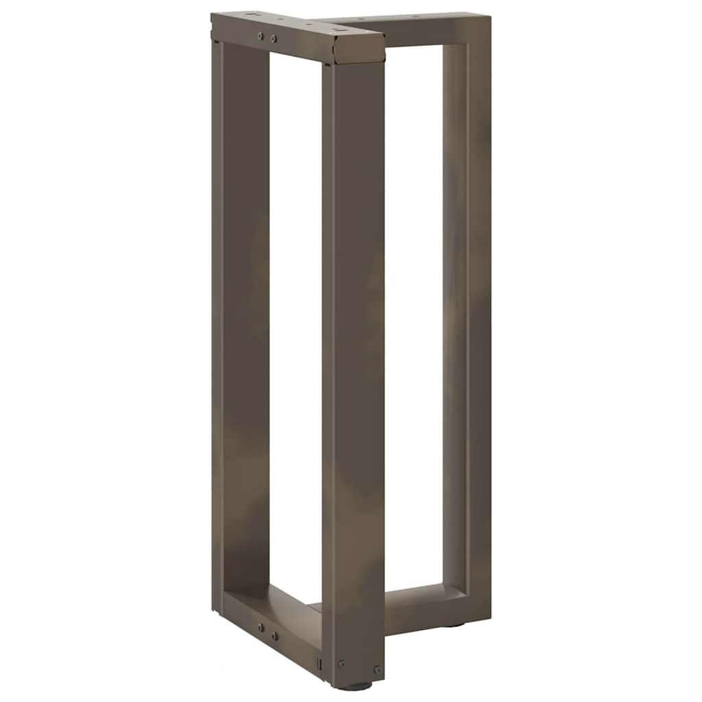 Bartischbeine T-Form 2 Stk. Naturstahl 50x35x(90-91) cm Stahl