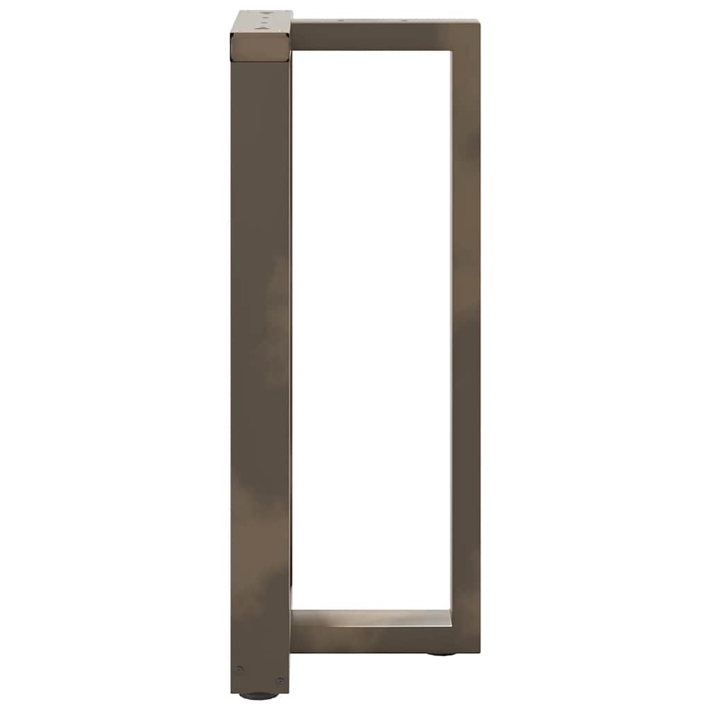 Bartischbeine T-Form 2 Stk. Naturstahl 50x35x(90-91) cm Stahl