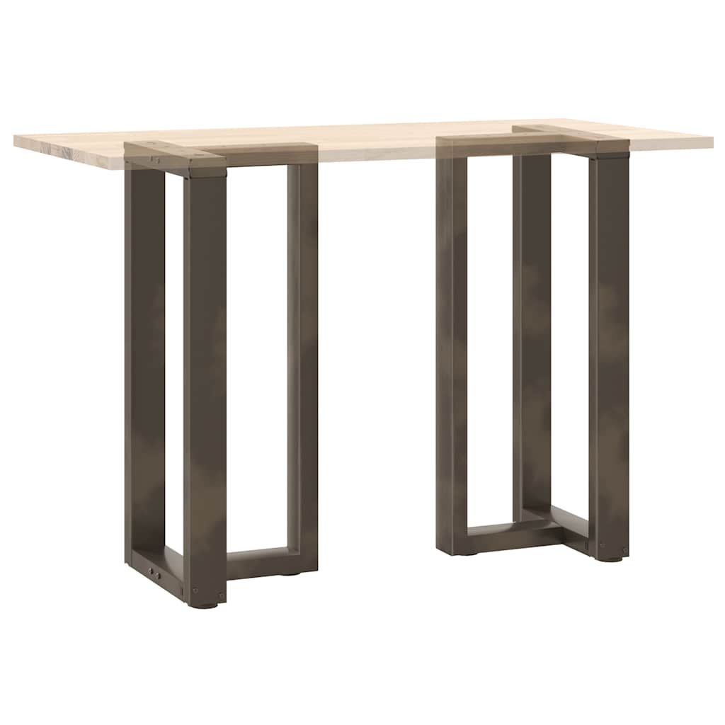 Bartischbeine T-Form 2 Stk. Naturstahl 50x35x(90-91) cm Stahl
