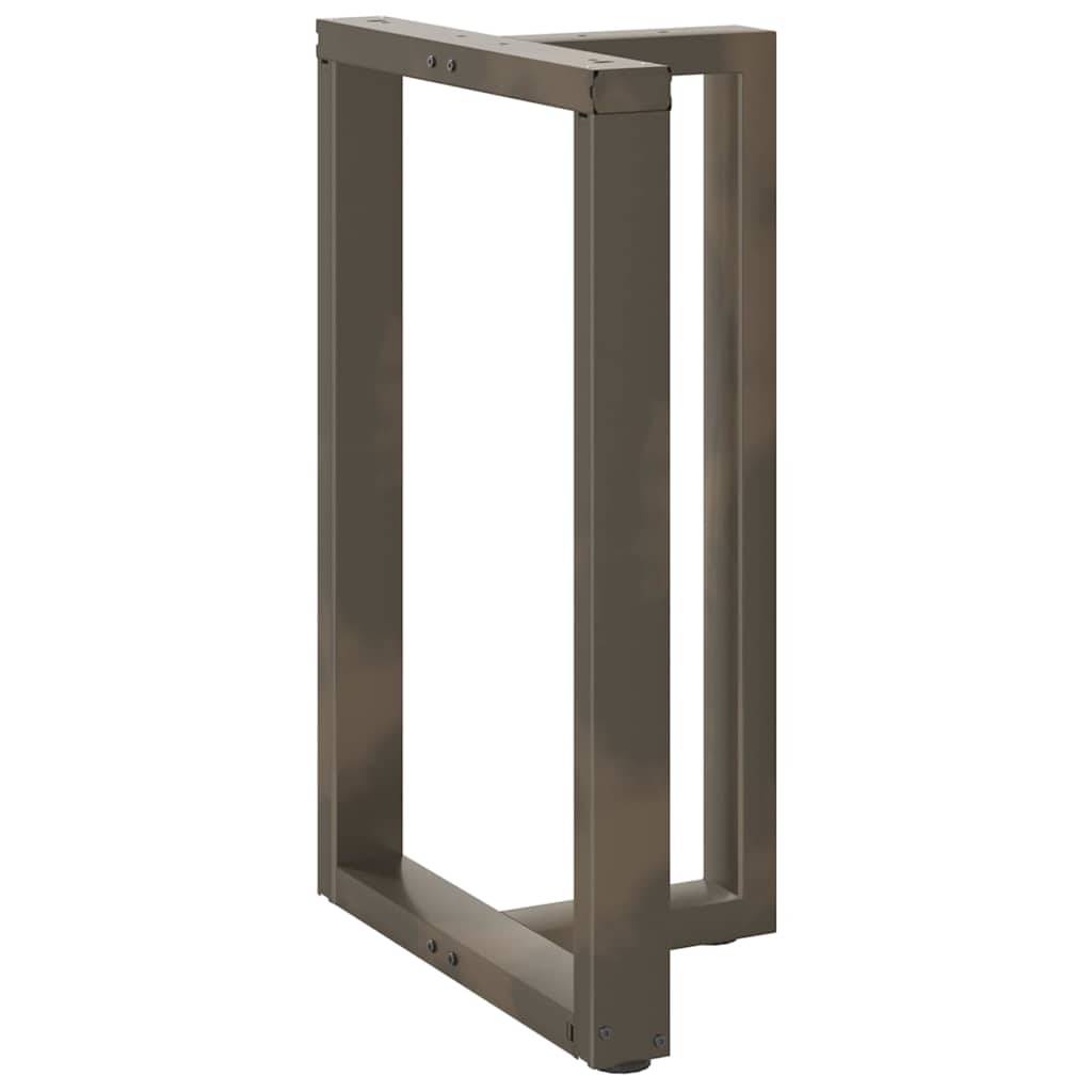 Bartischbeine T-Form 2 Stk. Naturstahl 60x35x(90-91) cm Stahl