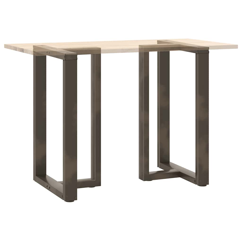 Bartischbeine T-Form 2 Stk. Naturstahl 60x35x(90-91) cm Stahl