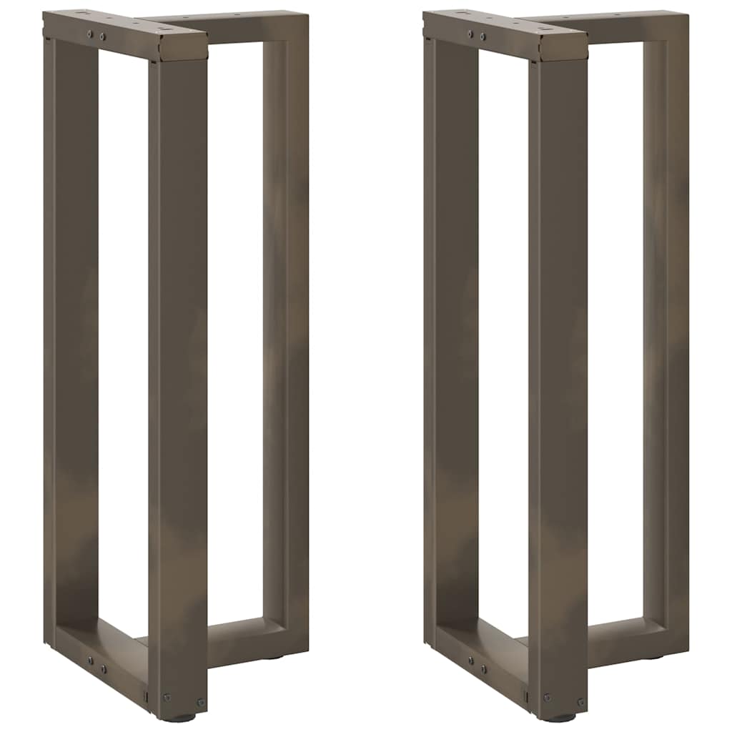 Bartischbeine T-Form 2 Stk. Naturstahl 40x35x(100-101) cm Stahl