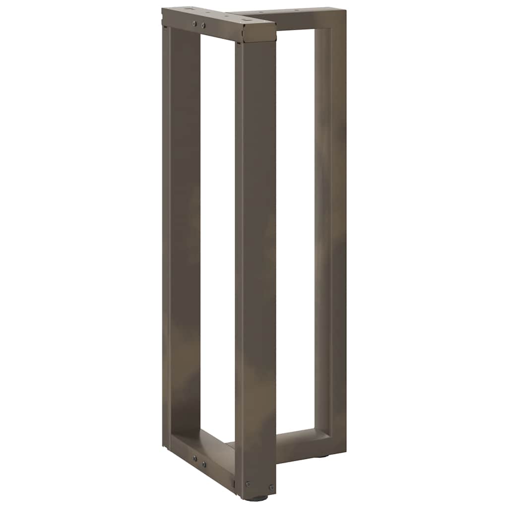 Bartischbeine T-Form 2 Stk. Naturstahl 40x35x(100-101) cm Stahl