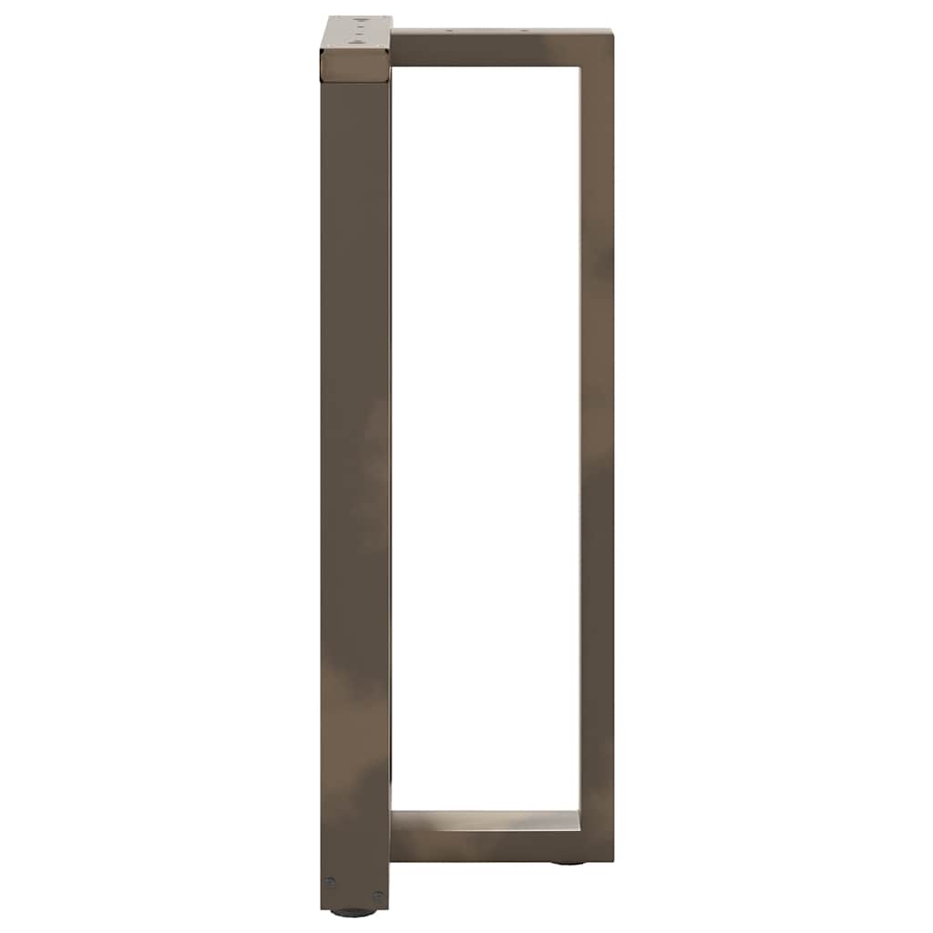 Bartischbeine T-Form 2 Stk. Naturstahl 40x35x(100-101) cm Stahl