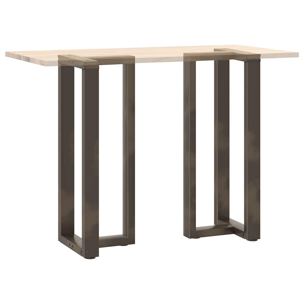 Bartischbeine T-Form 2 Stk. Naturstahl 40x35x(100-101) cm Stahl
