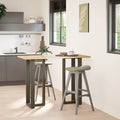 Bartischbeine T-Form 2 Stk. Naturstahl 50x35x(100-101) cm Stahl