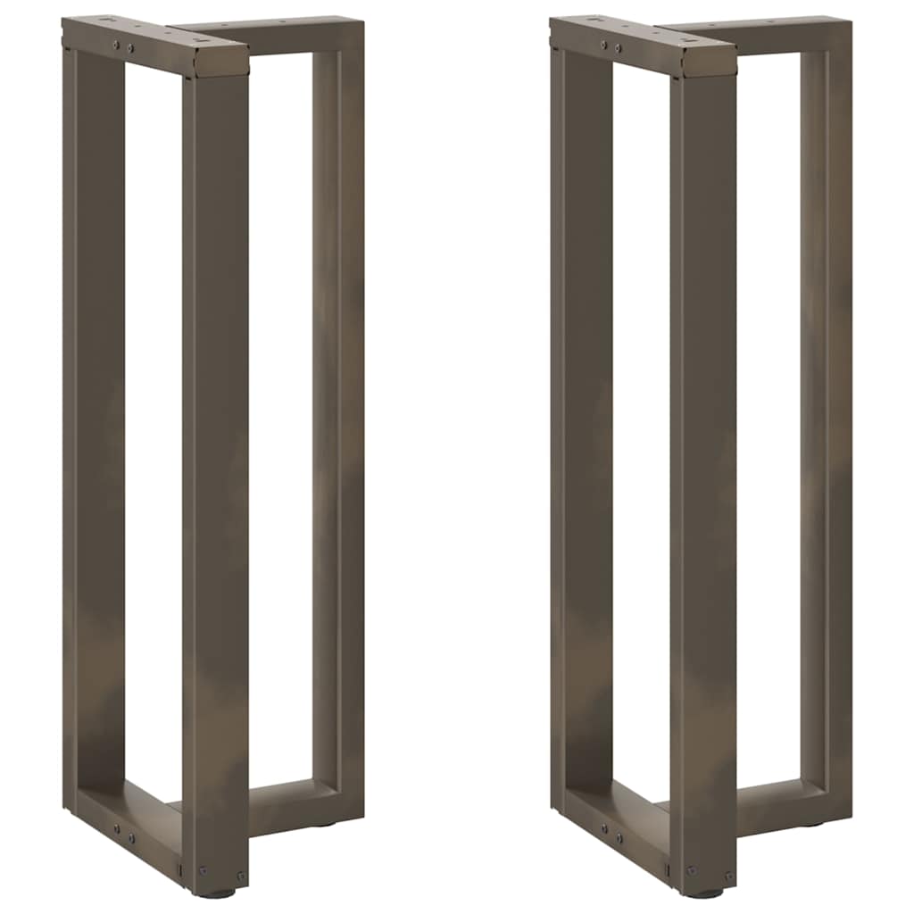 Bartischbeine T-Form 2 Stk. Naturstahl 50x35x(110-111) cm Stahl