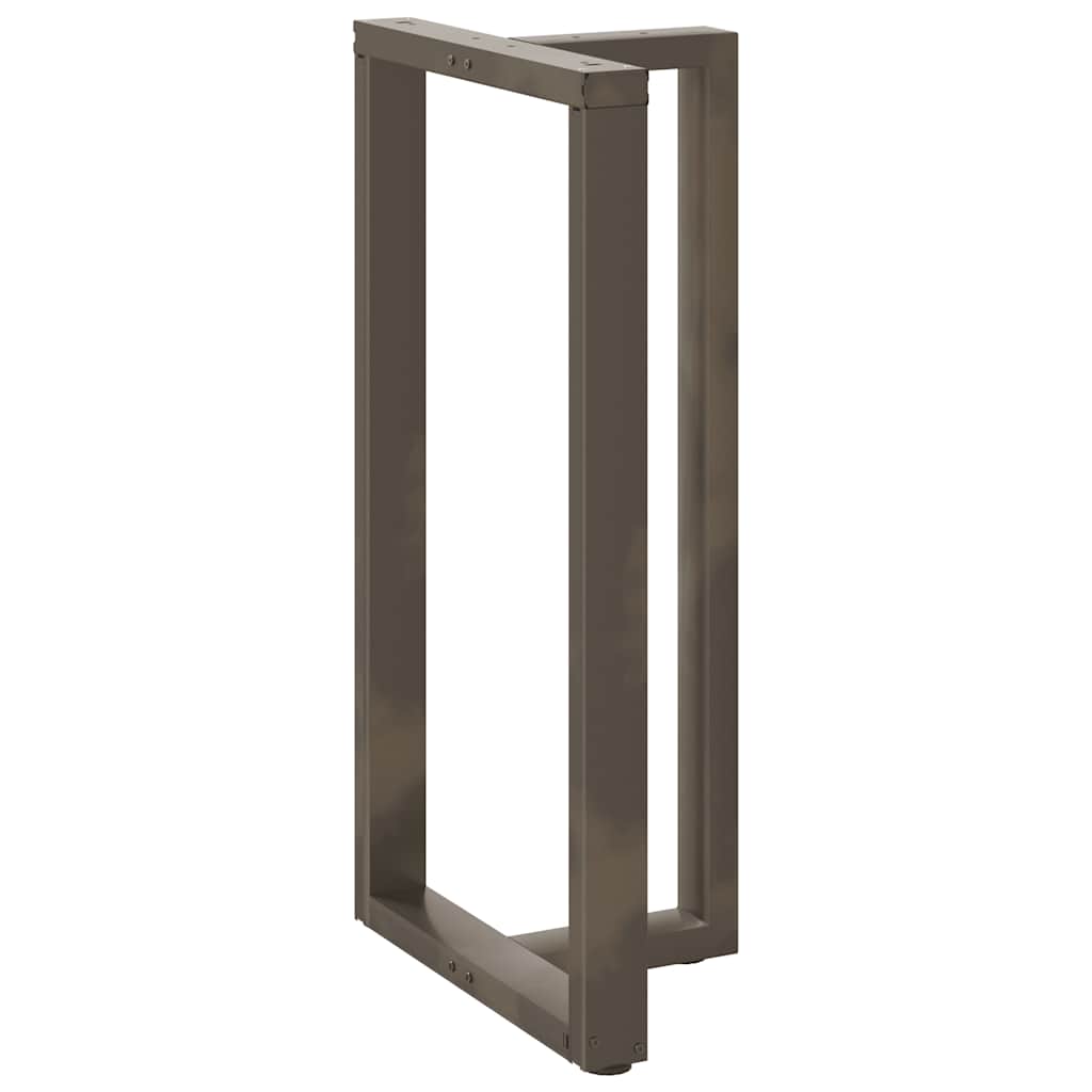 Bartischbeine T-Form 2 Stk. Naturstahl 60x35x(110-111) cm Stahl