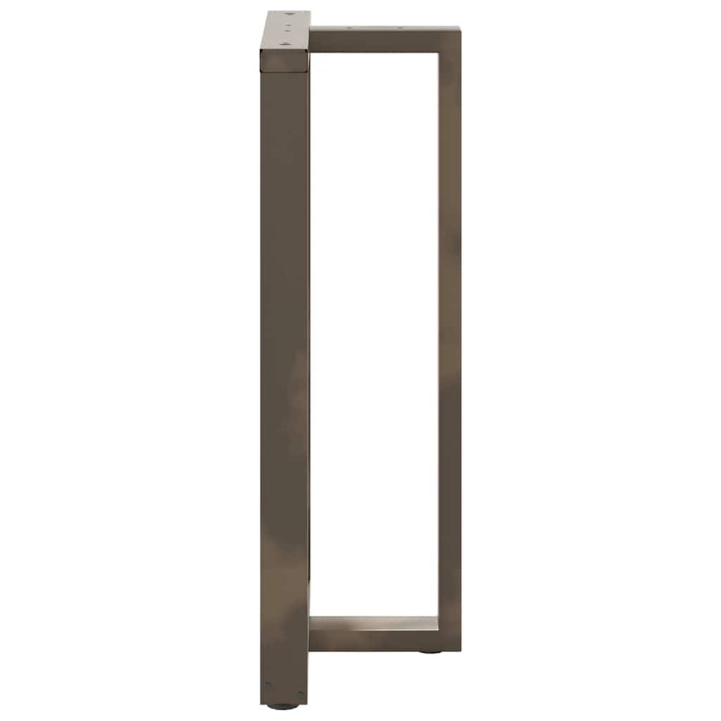 Bartischbeine T-Form 2 Stk. Naturstahl 60x35x(110-111) cm Stahl