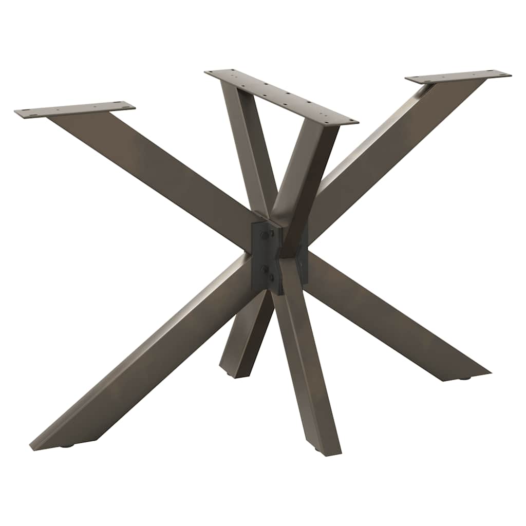 Esstischbein in Spinnenform Naturstahl 120x68x(72-73) cm Stahl