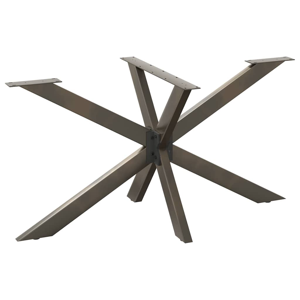 Esstischbein in Spinnenform Naturstahl 150x78x(72-73) cm Stahl