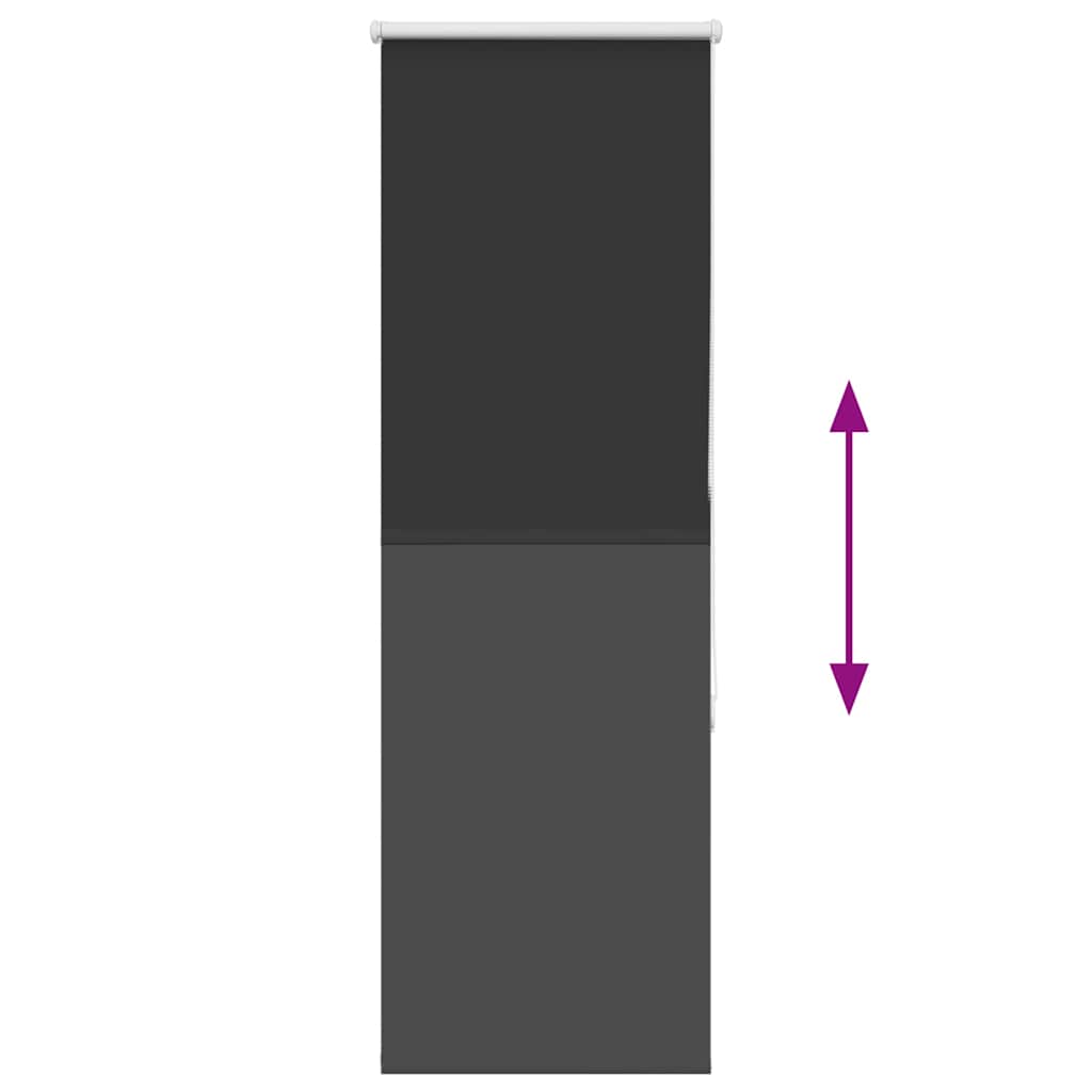 Verdunkelungsrollo Schwarz 45x130 cm Stoffbreite 40,7 cm