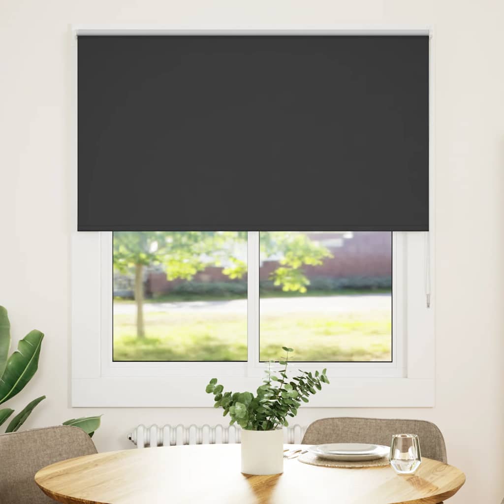 Verdunkelungsrollo Schwarz 120x130 cm Stoffbreite 116,6 cm