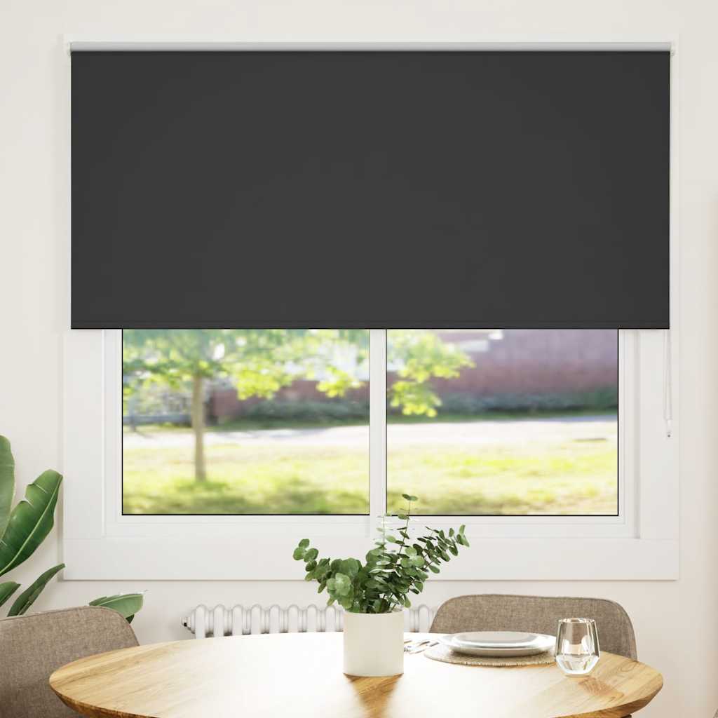 Verdunkelungsrollo Schwarz 160x130 cm Stoffbreite 156,6 cm