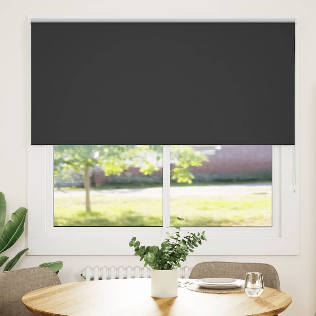 Verdunkelungsrollo Schwarz 155x150 cm Stoffbreite 151,6 cm