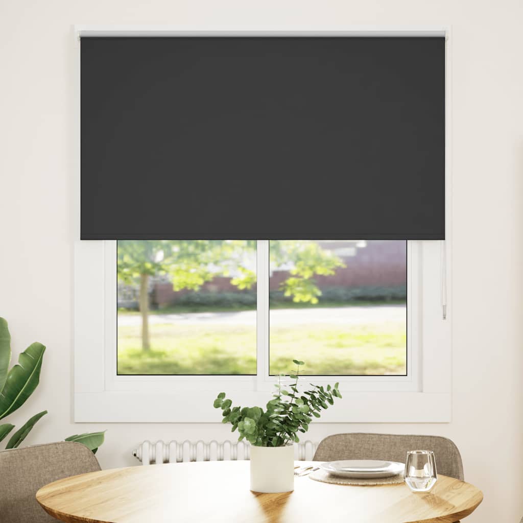 Verdunkelungsrollo Schwarz 135x175 cm Stoffbreite 131,6 cm