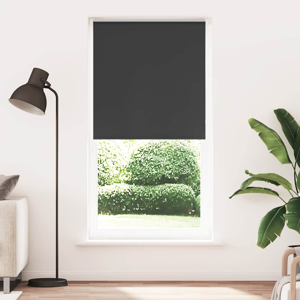 Verdunkelungsrollo Schwarz 110x210 cm Stoffbreite 105,7 cm