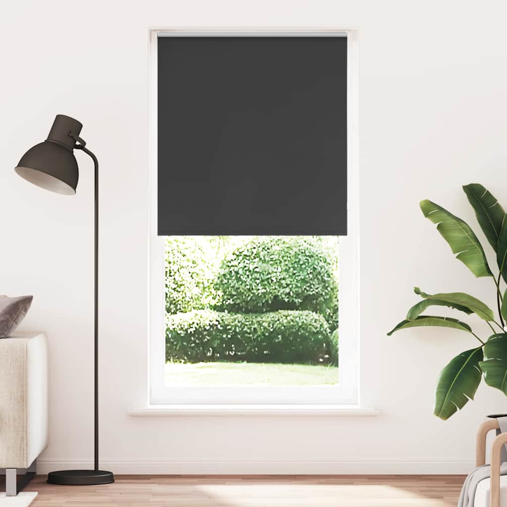 Verdunkelungsrollo Schwarz 115x230 cm Stoffbreite 110,7 cm