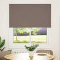 Verdunkelungsrollo Kaffeebraun 125x130cm Stoffbreite 121,6cm