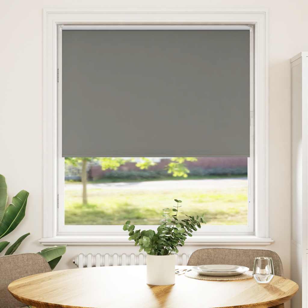 Verdunkelungsrollo Grau 90x130 cm Stoffbreite 85,7 cm Polyester