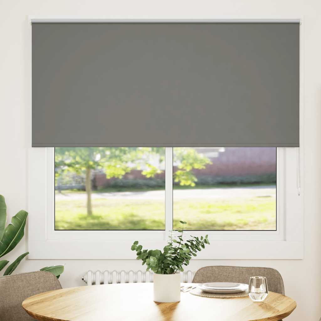 Verdunkelungsrollo Grau 155x130cm Stoffbreite 151,6cm Polyester