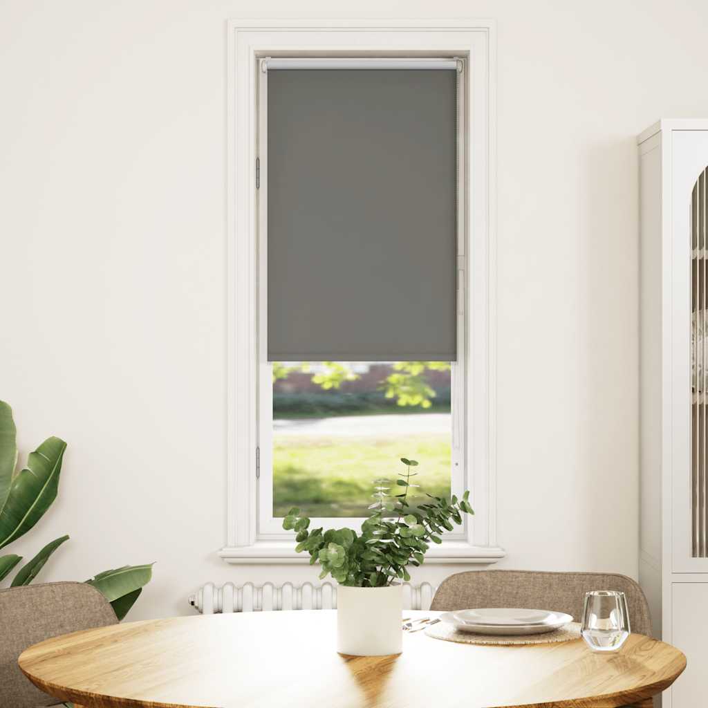 Verdunkelungsrollo Grau 50x175 cm Stoffbreite 45,7 cm Polyester