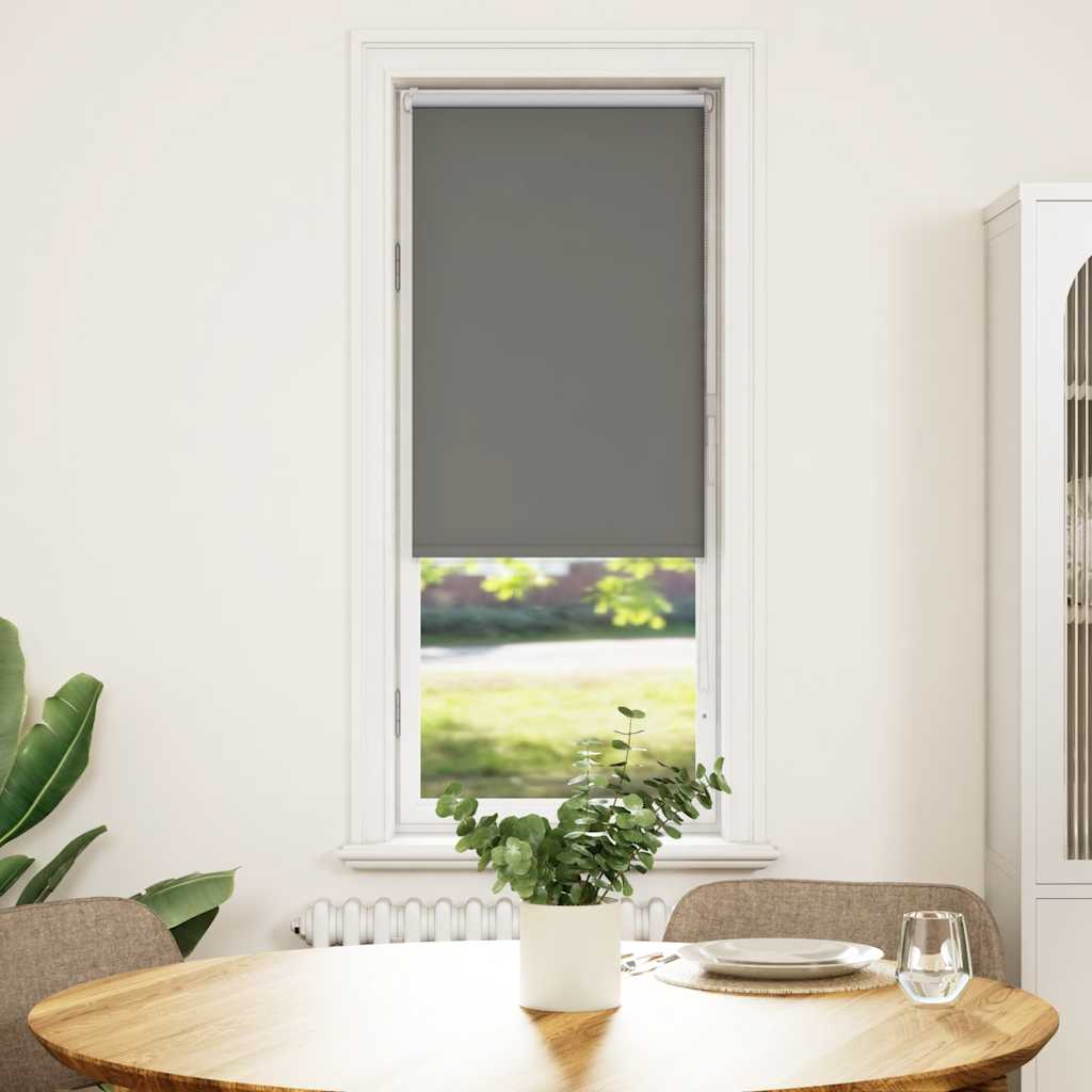 Verdunkelungsrollo Grau 60x175 cm Stoffbreite 55,7 cm Polyester