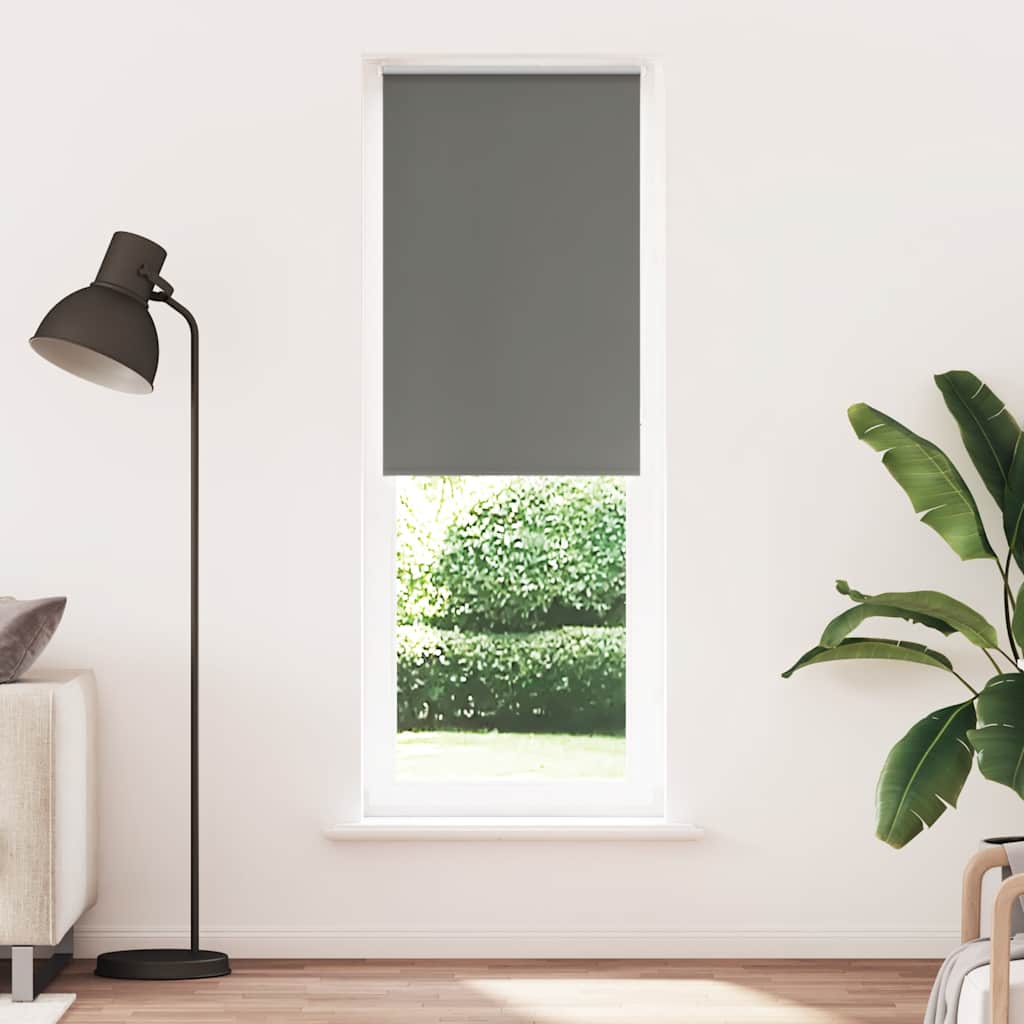 Verdunkelungsrollo Grau 80x210 cm Stoffbreite 75,7 cm Polyester