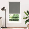 Verdunkelungsrollo Grau 95x210 cm Stoffbreite 90,7 cm Polyester