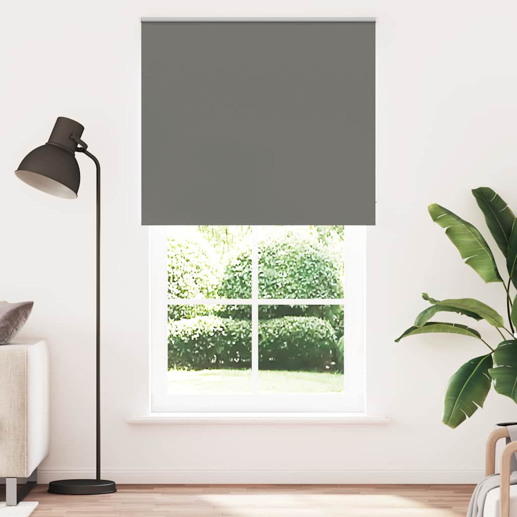 Verdunkelungsrollo Grau 125x230cm Stoffbreite 121,6cm Polyester