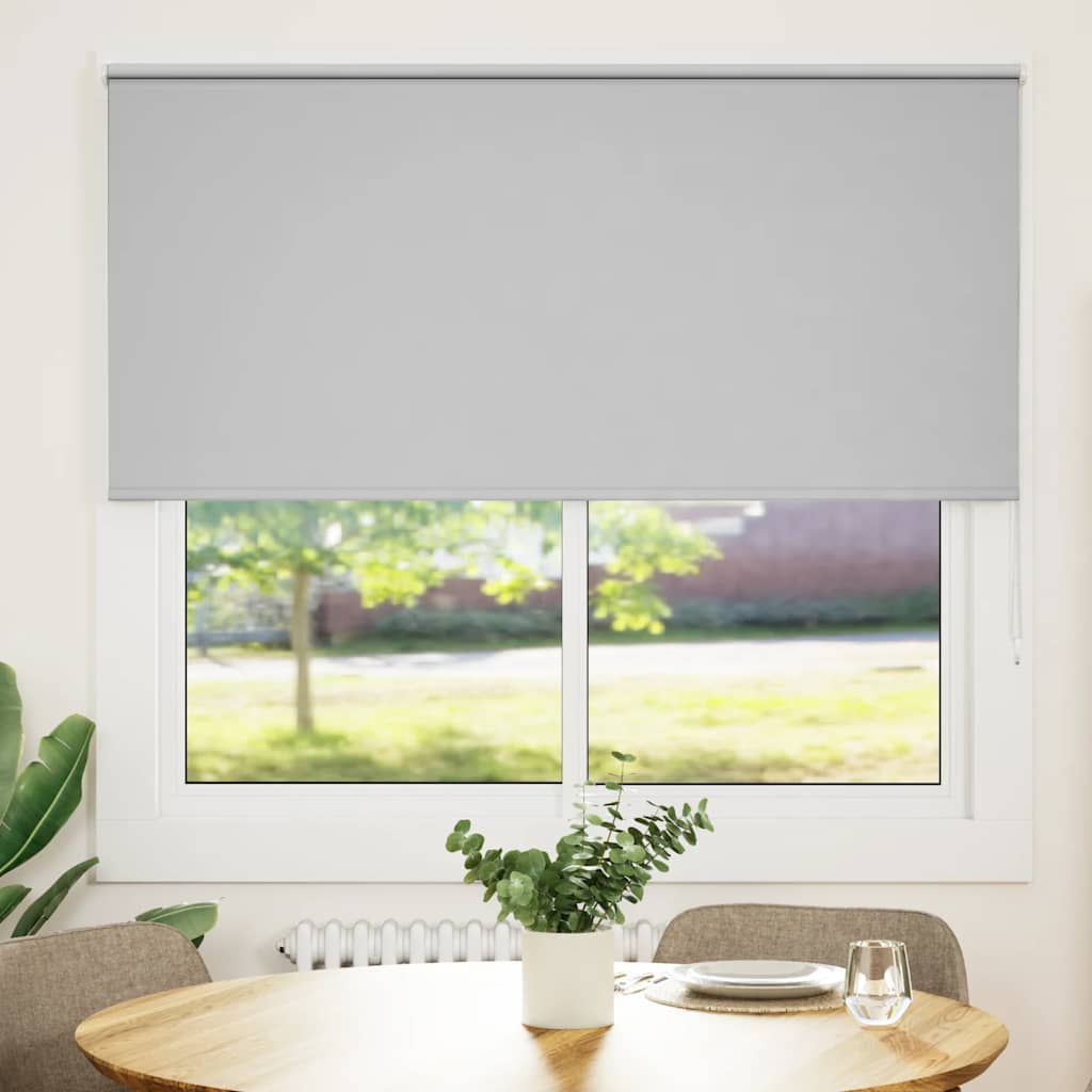 Verdunkelungsrollo Hellgrau 150x130cm Stoffbreite 146,6cm