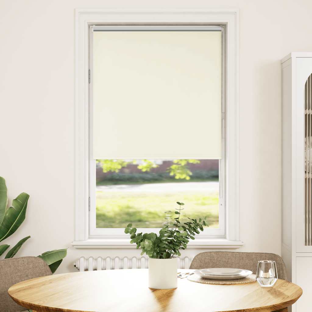 Verdunkelungsrollo Cremeweiß 80x175cm Stoffbreite 75,7 cm