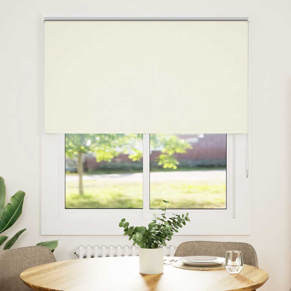 Verdunkelungsrollo Cremeweiß 135x175cm Stoffbreite 131,6cm