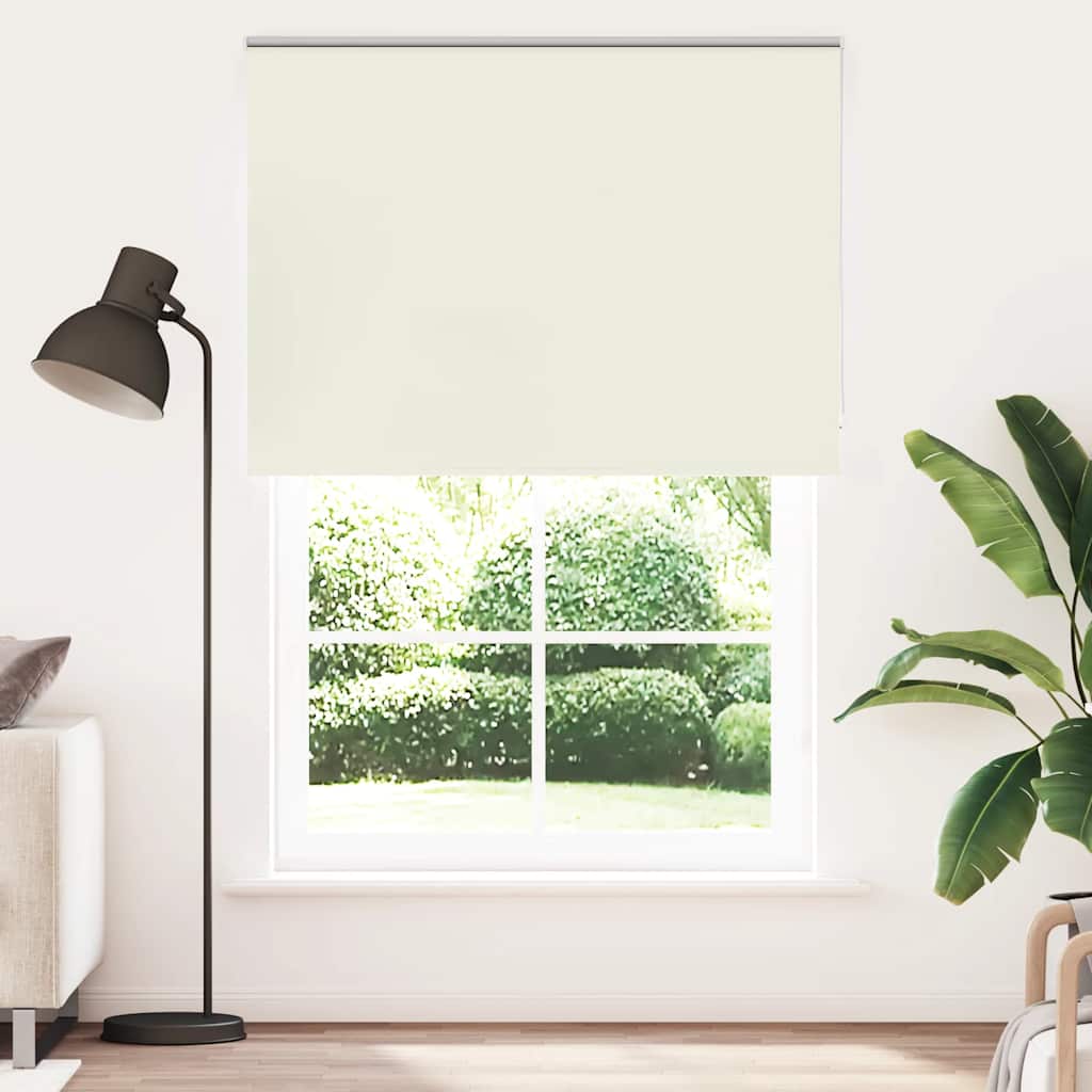 Verdunkelungsrollo Cremeweiß 160x210cm Stoffbreite 156,6cm